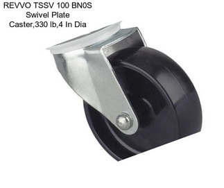 REVVO TSSV 100 BN0S Swivel Plate Caster,330 lb,4 In Dia