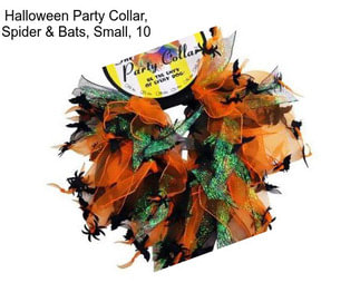 Halloween Party Collar, Spider & Bats, Small, 10\