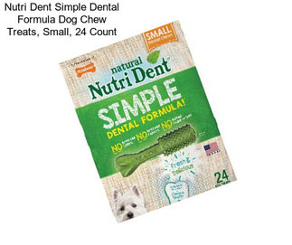 Nutri Dent Simple Dental Formula Dog Chew Treats, Small, 24 Count