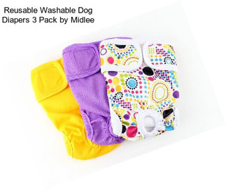 Reusable Washable Dog Diapers 3 Pack by Midlee