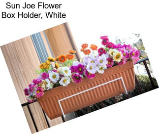 Sun Joe Flower Box Holder, White