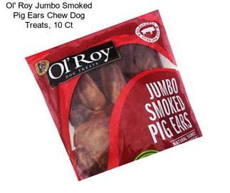 Ol\' Roy Jumbo Smoked Pig Ears Chew Dog Treats, 10 Ct