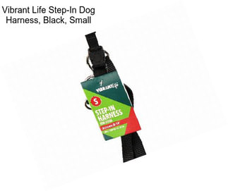 Vibrant Life Step-In Dog Harness, Black, Small