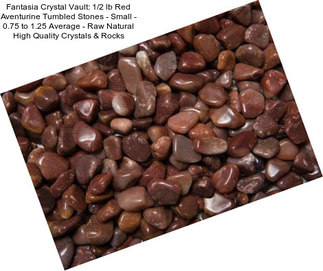 Fantasia Crystal Vault: 1/2 lb Red Aventurine Tumbled Stones - Small - 0.75\