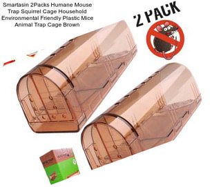 Smartasin 2Packs Humane Mouse Trap Squirrel Cage Household Environmental Friendly Plastic Mice Animal Trap Cage Brown