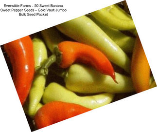 Everwilde Farms - 50 Sweet Banana Sweet Pepper Seeds - Gold Vault Jumbo Bulk Seed Packet