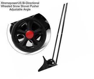 XtremepowerUS Bi-Directional Wheeled Snow Shovel Pusher Adjustable Angle