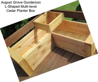 August Grove Gunderson L-Shaped Multi-level Cedar Planter Box