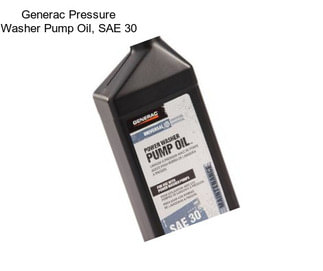 Generac Pressure Washer Pump Oil, SAE 30