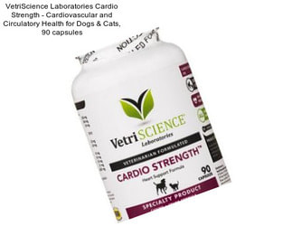 VetriScience Laboratories Cardio Strength - Cardiovascular and Circulatory Health for Dogs & Cats, 90 capsules