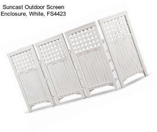 Suncast Outdoor Screen Enclosure, White, FS4423