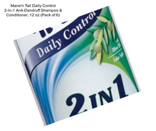 Mane\'n Tail Daily Control 2-in-1 Anti-Dandruff Shampoo & Conditioner, 12 oz (Pack of 6)