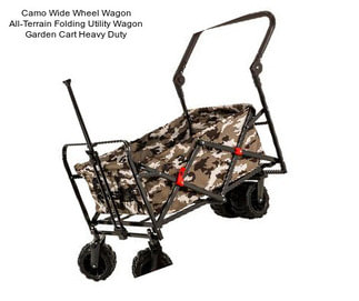 Camo Wide Wheel Wagon All-Terrain Folding Utility Wagon Garden Cart Heavy Duty