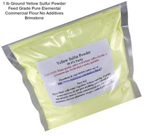 1 lb Ground Yellow Sulfur Powder Feed Grade Pure Elemental Commercial Flour No Additives Brimstone