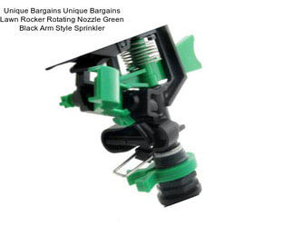 Unique Bargains Unique Bargains Lawn Rocker Rotating Nozzle Green Black Arm Style Sprinkler