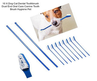 10 X Dog Cat Dental Toothbrush Dual End Oral Care Canine Tooth Brush Hygiene Pet