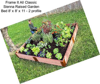 Frame It All Classic Sienna Raised Garden Bed 8\' x 8\' x 11\