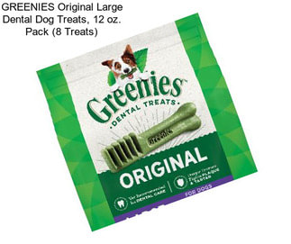 GREENIES Original Large Dental Dog Treats, 12 oz. Pack (8 Treats)