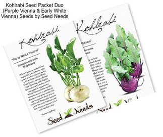 Kohlrabi Seed Packet Duo (Purple Vienna & Early White Vienna) Seeds by Seed Needs