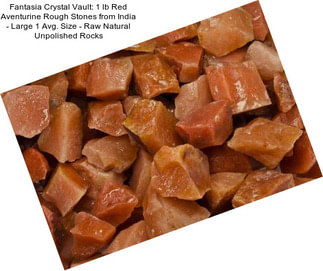 Fantasia Crystal Vault: 1 lb Red Aventurine Rough Stones from India - Large 1\