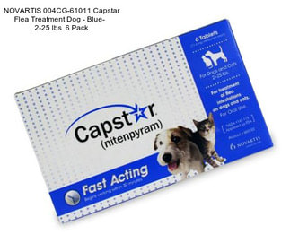 NOVARTIS 004CG-61011 Capstar Flea Treatment Dog - Blue-   2-25 lbs  6 Pack