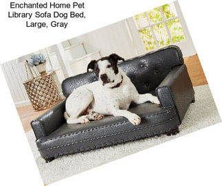 Enchanted Home Pet Library Sofa Dog Bed, Large, Gray