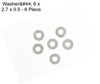 Washer, 6 x 2.7 x 0.5 - 6 Piece