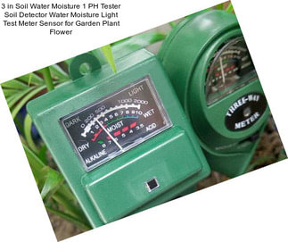 3 in Soil Water Moisture 1 PH Tester Soil Detector Water Moisture Light Test Meter Sensor for Garden Plant Flower