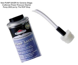 New PUMP SAVER for Generac Briggs Craftsman Power Pressure Washer Pump 2800 psi by The ROP Shop