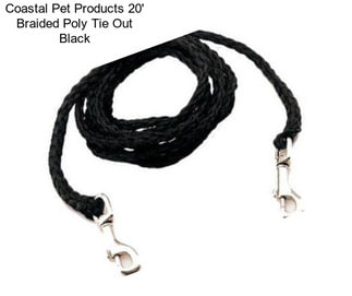 Coastal Pet Products 20\' Braided Poly Tie Out Black