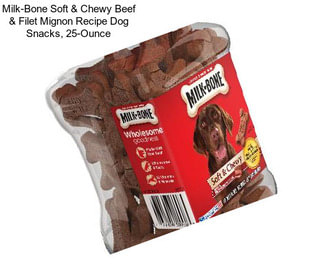 Milk-Bone Soft & Chewy Beef & Filet Mignon Recipe Dog Snacks, 25-Ounce