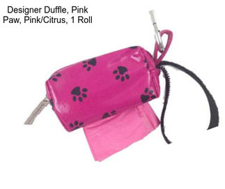 Designer Duffle, Pink Paw, Pink/Citrus, 1 Roll