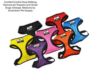 Comfort Control Dog Walking Harness for Puppies and Small Dogs (Orange, Medium) by Downtown Pet Supply