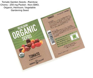 Tomato Garden Seeds - Rainbow Cherry - 250 mg Packet - Non-GMO, Organic, Heirloom, Vegetable Gardening Seed