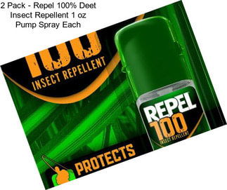 2 Pack - Repel 100% Deet Insect Repellent 1 oz Pump Spray Each