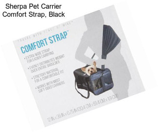 Sherpa Pet Carrier Comfort Strap, Black