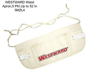 WESTWARD Waist Apron,5 Pkt,Up to 52 In 5MZL4