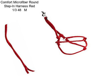 Comfort Microfiber Round Step-In Harness Red 1/3\