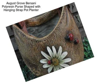 August Grove Bersani Polyresin Purse Shaped with Hanging Strap Pot Planter