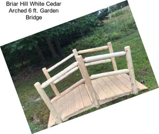 Briar Hill White Cedar Arched 6 ft. Garden Bridge