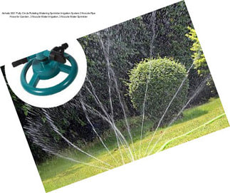 Ashata 360° Fully Circle Rotating Watering Sprinkler Irrigation System 3 Nozzle Pipe Hose for Garden , 3 Nozzle Water Irrigation, 3 Nozzle Water Sprinkler