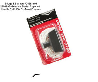 Briggs & Stratton 5042K and 280399S Genuine Starter Rope with Handle 691915 - Fits Most Engines