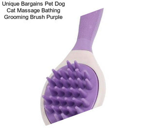 Unique Bargains Pet Dog Cat Massage Bathing Grooming Brush Purple