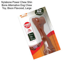 Nylabone Power Chew Shin Bone Alternative Dog Chew Toy, Bison Flavored, Large