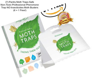 (7) Pantry Moth Traps Safe Non-Toxic Professional Pheromone Trap NO Insecticides Moth Busters (6 + 1 Free!)