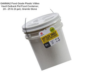 GAMMA2 Food Grade Plastic Vittles Vault Outback Pet Food Container, 20 - 25 lb (6 gal), Granite Stone
