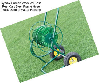 Gymax Garden Wheeled Hose Reel Cart Steel Frame Hose Truck Outdoor Water Planting