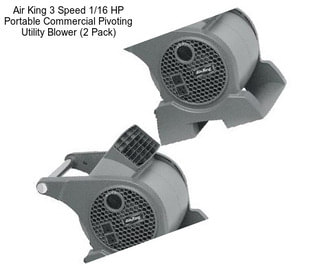 Air King 3 Speed 1/16 HP Portable Commercial Pivoting Utility Blower (2 Pack)