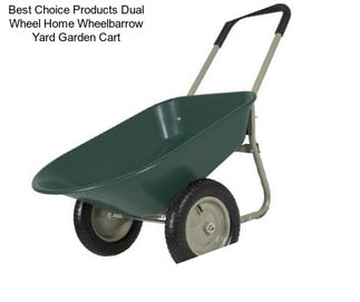 Best Choice Products Dual Wheel Home Wheelbarrow Yard Garden Cart