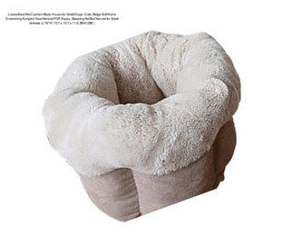 Lowestbest Pet Cushion Beds House for Small Dogs / Cats, Beige Soft Warm Drawstring Pumpkin Nest Kennel FOR Puppy, Sleeping Pet Bed Kennel for Small Animals (L*W*H: 15.7\